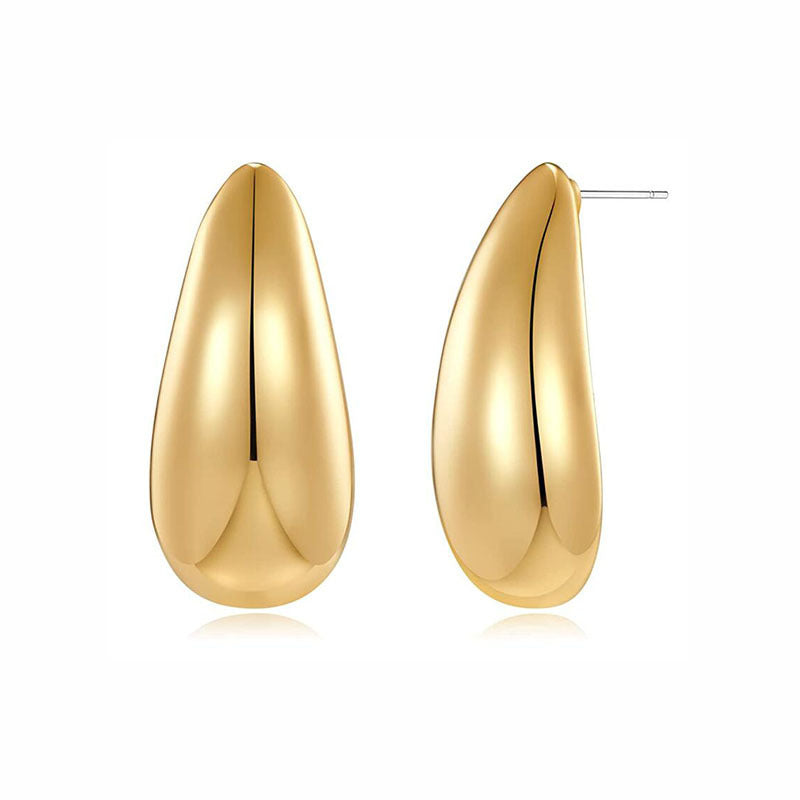 BRILUXE Metal Water Drop Earrings