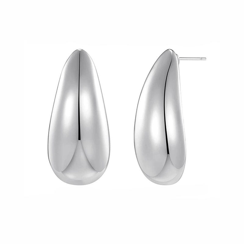 BRILUXE Metal Water Drop Earrings